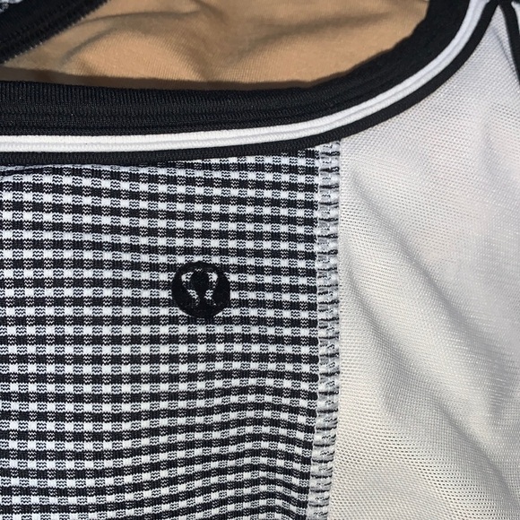 LULULEMON Ujjayi Power Y Tank Top Black/White Size 6 - Picture 6 of 11
